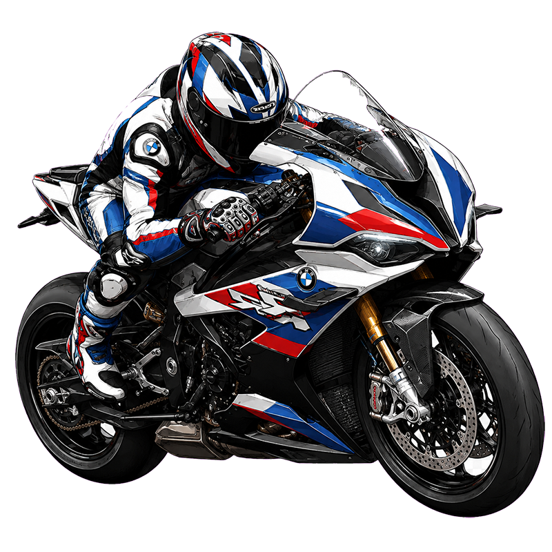 Moto sport biało-niebieski 6